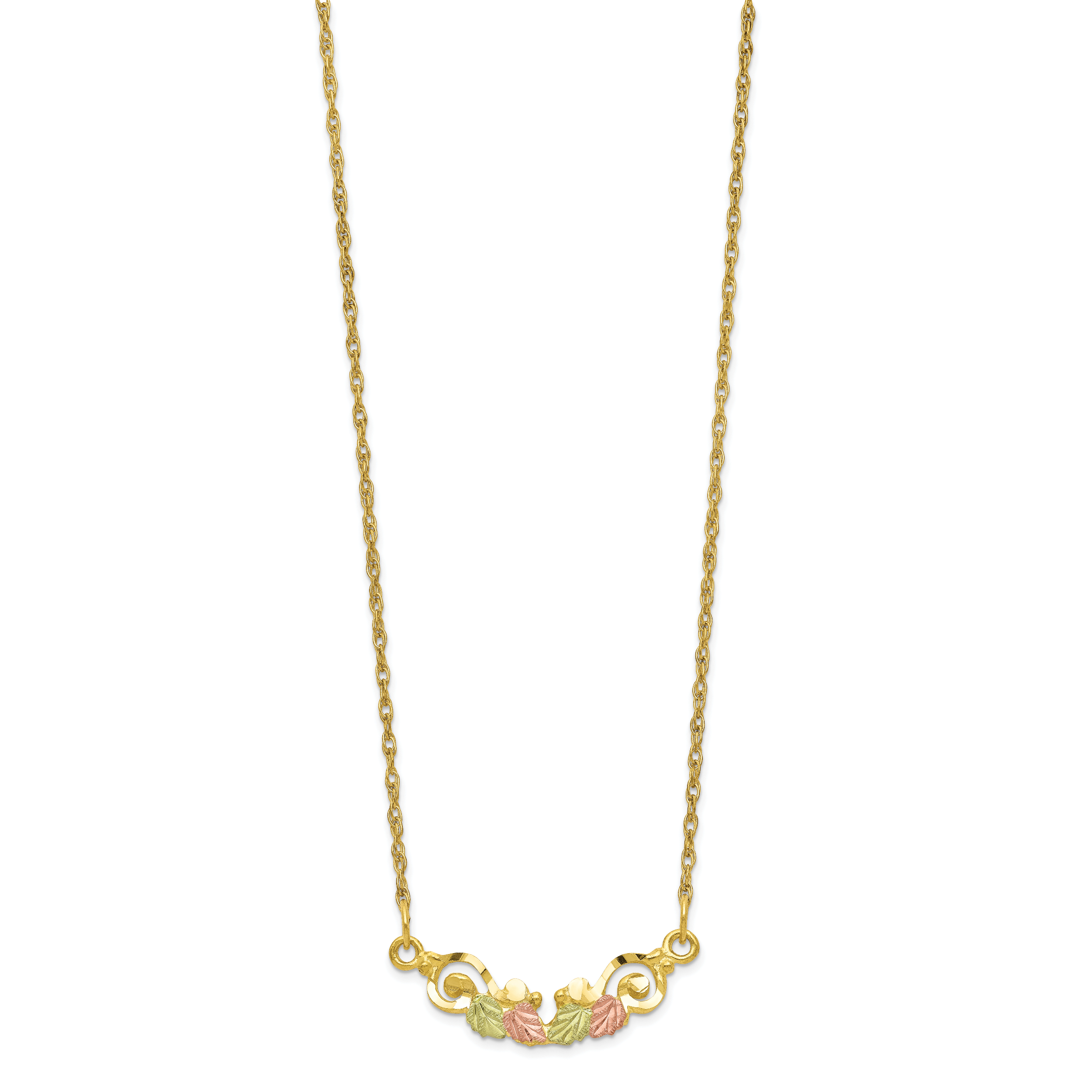 10k Tri Color Black Hills Gold Chain 