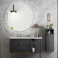 thumbnail image 3 of Martin Svensson Home Miroir Mural Rond en Métal Blanc de 36 Po, 3 of 5