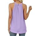 thumbnail image 4 of Samickarr Summer Savings Clearance Plus Size Summer Tops For Women Tops Dressy Casual Tunic Tops To Wear With Leggings Womens Blouse Halter Tank Tops Summer High Neck Sleeveless Chiffon Tops, 4 of 7