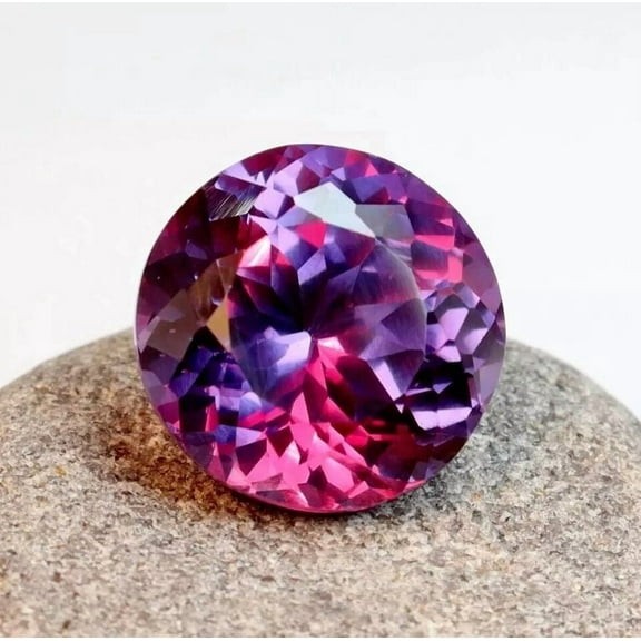 10.30 CT Color Change Alexandrite TOP STUNNING Round Cut Loose Gemstone