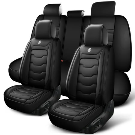 Car Seat Covers for Toyota Tacoma 2021 Perfect Fit for Car Seats, Waterproof Faux Leather, Protecting Car Interiors, 5-Seat Full Set, Easy Installation
