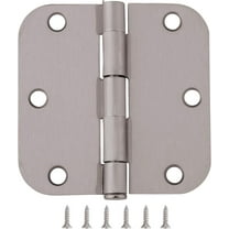 Pack of 50 Door Hinges 3-1/2" Inch Satin Nickel with 5/8" Radius Corner by Silverline