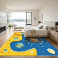 thumbnail image 3 of ODIKA 2x3 Machine Washable Non-Slip Area Rug, Abstract Yellow High Traffic Rug with Pad, Yellow, 1034369, 3 of 8
