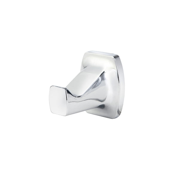 Mainstays Chrome Steel Bathroom Robe Hook, Wall-Mounted Square Bath Hardware Accessory, 1.38 in Width x 1.77 in Height x 1.97 in Depth