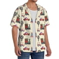 thumbnail image 2 of Pofeuu Retro Steampunk Vehicle1 Print Mens Casual Short Sleeve Shirts Beach Summer Spread Collar Pocket Tops Men's Casual Short-sleeved Shirt-X-Large, 2 of 5