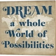 thumbnail image 5 of Great Art Now Burlap World Map by Sue Schlabach 4 Piece Canvas Art Set Each 14"W x 14"H, 5 of 5
