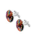 thumbnail image 2 of Dinosaur Stylish Men's Cufflinks Set for Formal Attire, Made of Stainless Steel, for Wedding or Business Meetings, 2 of 6