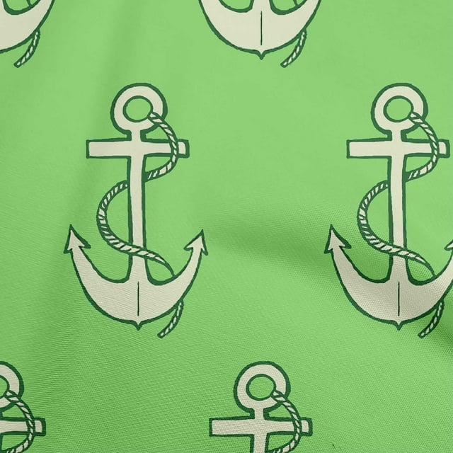 oneOone Cotton Flex Green Fabric Nautical Sewing Craft Projects Fabric Prints By Yard 40 Inch Wide