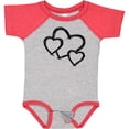thumbnail image 3 of Inktastic Three Black Hearts Boys or Girls Baby Bodysuit, 3 of 5