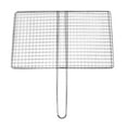 thumbnail image 1 of Miangastore Outdoor BBQ Grilling Rack Campfire Cooking Tool Heavy Duty Stainless Steel Fish Grilling Rack with Handle for Meat Vegetables and Shrimp (Mesh Grids Style), 1 of 8