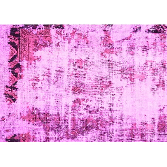 Ahgly Company Indoor Rectangle Abstract Pink Modern Area Rugs, 2' x 3'