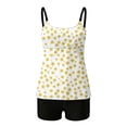 thumbnail image 3 of cocolona Womens Two Piece Tankini Swimsuits with Shorts Spaghetti Straps Backless Modest Bathing Suit Holiday Vacation Beach Swimwear, 3 of 7