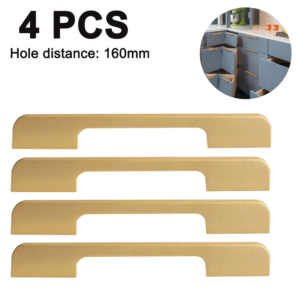 4 pieces furniture handles, matt ， Stainless steel furniture handles