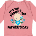 thumbnail image 4 of Inktastic Its My Daddys 1st Fathers Day with Baby and Stars Boys or Girls Long Sleeve Baby Bodysuit, 4 of 5