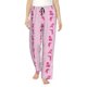 thumbnail image 1 of Balery Pink Scarf Snowman Pantalones de pijama para mujer, pijamas ultraligeros, pantalones de estar por casa-Medium, 1 of 6