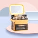 thumbnail image 4 of Organizador de maquillaje con caja de almacenamiento de cosméticos con espejo iluminado LED para tocador Amarillo Zulema organizador cosmético, 4 of 8