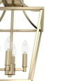 thumbnail image 5 of Hunter - Laurel Ridge 4-light Alturas Gold, Medium Size Pendant Light, Dimmable, Formal Style, Lantern Shaped, for Bedrooms, Dining, Living Rooms - 19066, 5 of 8