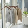 thumbnail image 2 of REGALWOVEN 2 Pcs Wood Hangers, Durable 360-degree Space Saving Clothes Hangers for Clothing, Pants, Skirts, and Shirts Light Brown, 2 of 6