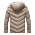 thumbnail image 3 of Vedolay Jackets for Men Long Mens Parka Hood Jacket Winter Parka for Men Khaki,3XL, 3 of 3