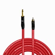 Coluber Cable - 1/4" TS Male to RCA Male - Pro 3-Pin Microphone Connector