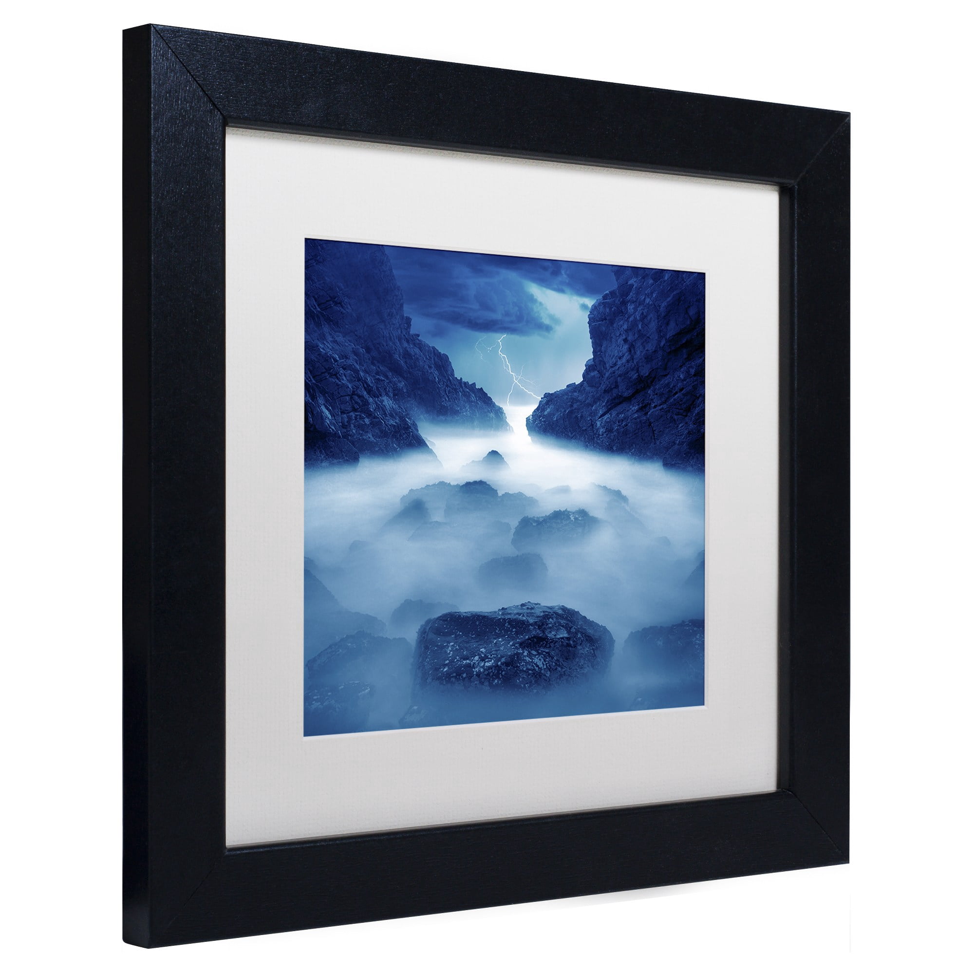 Moises Levy 'Tormenta en Ixtapa Blue' Matted Framed Art
