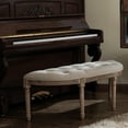 thumbnail image 5 of Bestco 49" Half Moon Upholstered Bench Shoe Bench Piano Bench for Living Room Bedroom More, 5 of 11
