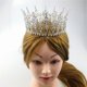 thumbnail image 3 of Tiara barroca de diamantes de imitación, corona para bodas y fiestas nupciales Plata, 3 of 9