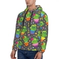 thumbnail image 3 of Fotbe Men's Hoodie with Cactus In Pots Pattern - Kangaroo Pocket Pullover Hooded Sweatshirt, Perfect for Daily Wear, Travel, and Home-Large, 3 of 7