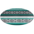 thumbnail image 5 of Tribal Pattern Blue White Round Carpet Circle Rug Outdoor Patio Area Rug Washable Large Area Rugs Hallway Room Decor Fitness Mats, 5 of 8