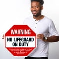 thumbnail image 2 of No Lifeguard On Duty Sign,, 2 of 8