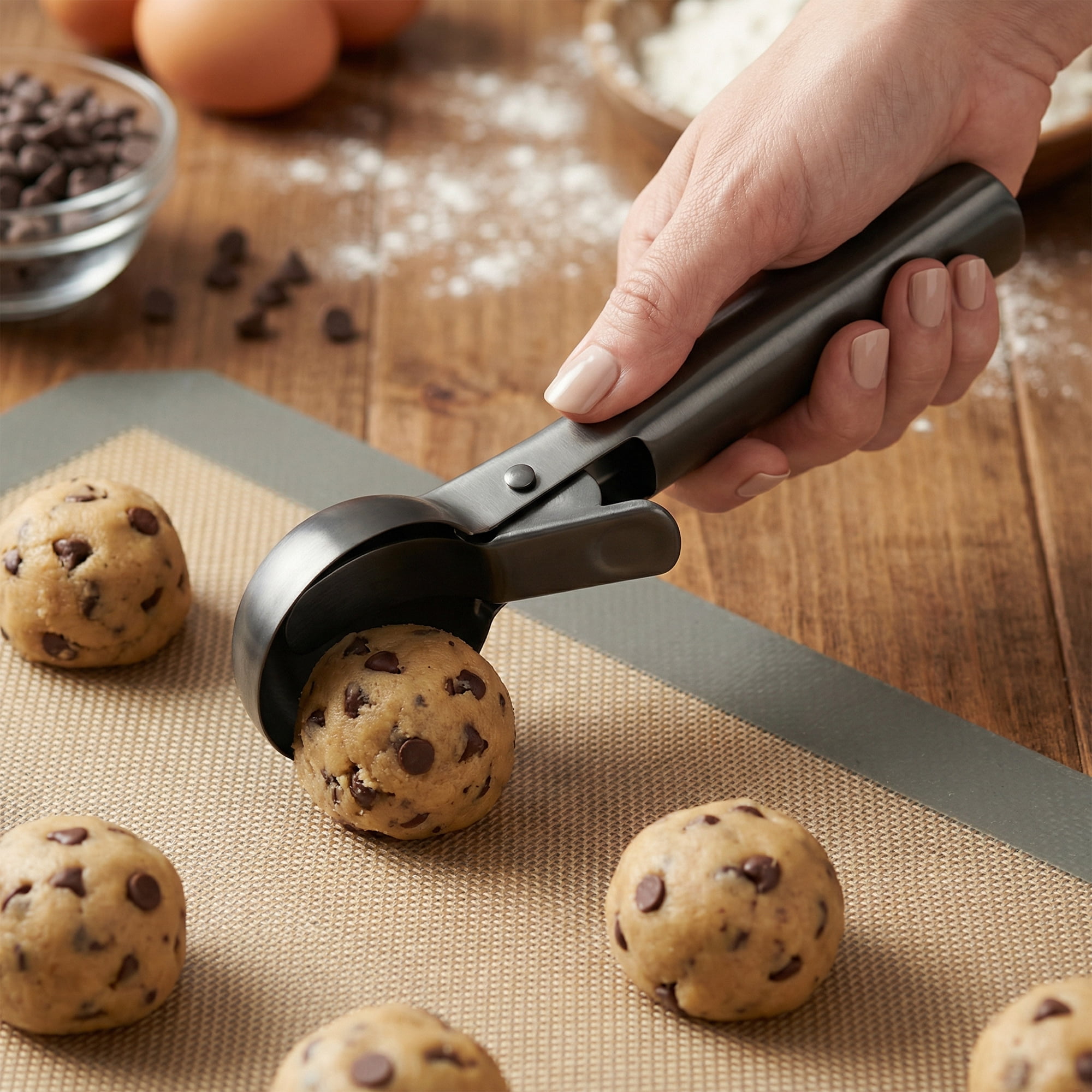 Unique Bargains Stainless Steel Ice Cream Scooper with Handle Black