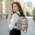 thumbnail image 6 of Casual Cat Surrounded by Pink Roses Backpack for School,College and Travel, Water Resistant Bookbag,, 6 of 7
