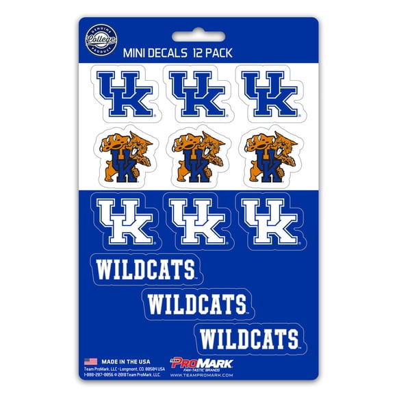Juego De Calcomanías De Los Kentucky Wildcats, Paquete Mini De 12
