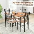 thumbnail image 6 of Costway 5 PCS Dining Set Wood Metal 30" Table & 4 Chairs Upholstered Kitchen Breakfast Furniture, 6 of 9