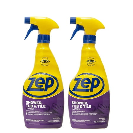 Zep PowerFoam Shower Tub and Tile Cleaner Spray, 32 Fluid Ounces, 2 Pack