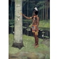 thumbnail image 2 of Kirk, Maria 24x32 Gold Ornate Wood Framed with Double Matting Museum Art Print Titled - Each figure had a meaning from Story of Hiawatha 1910, 2 of 4