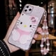 thumbnail image 1 of Sanrio-funda de Hello Kitty con espejo de tocador para teléfono, carcasa a prueba de golpes para iPhone 14, 13, 12, 11 Pro Max, Mini, XR, X, XS MAX Plus, Y2k Girl Fivean unisex, 1 of 2