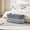 Gray, variant on Oval Upholstered Storage Ottoman with Fringe Trim & Lift-Top Lid - 39"L x 16"W x 17"H, Multi-Functional Footrest & Hidden Storage for Living Room or Bedroom - Grey Fabric with Metal Frame