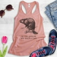 thumbnail image 2 of Go Find Someone Who Builds A Dam Beaver Tank Top, Ladies Racerback Tank Top, Beaver Clever Animal Joke Tank, Desert Pink, Large, 2 of 3