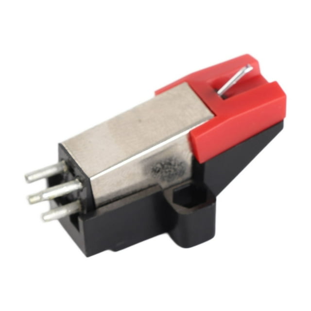Player Moving Magnet Turntable Cartridge Universal Magnetic Turntable Cartridge Stylus for 33 1/3RPM 45RPM 78RPM Records Black and Red