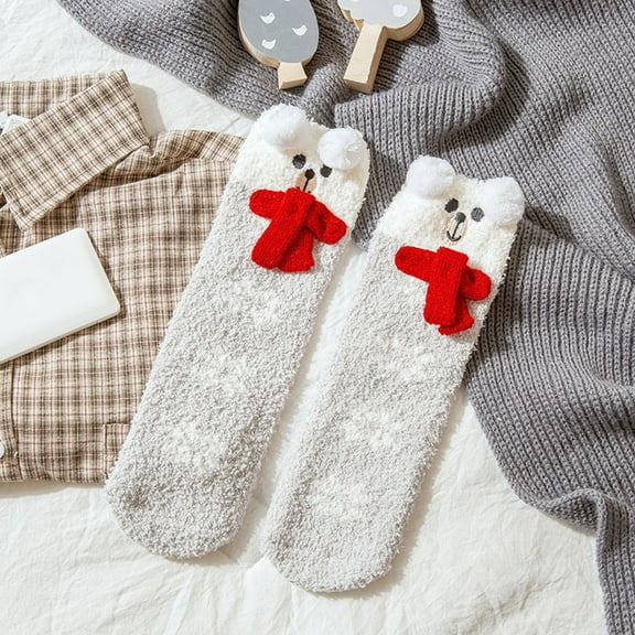 Dyfzdhu Home Women Girl Soft Bed Floor Socks Warm Winter Sleeping Socks