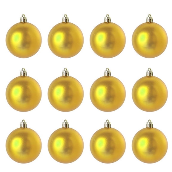 Ussitnio Christmas Balls, 12pcs Dark Velvet Flocking Hanging Ball Ornament Tree Decoration 2.36in