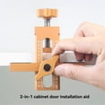thumbnail image 2 of "Professional Aluminum Cabinet Door Installation Jig - Heavy Duty Adjustable Guide Tool for Precise Hinge & Handle Drilling (Orange, Standard Model Without Drill Bits)", 2 of 7
