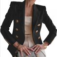 thumbnail image 1 of Blazers Décontractés pour Femmes avec Poches, Cardigans Ouverts, Veste de Travail Rouge, 1 of 4