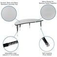 thumbnail image 4 of Emma + Oliver 86" Oval Wave Activity Table Set with 14" Student Stack Chairs, Grey/Black, 4 of 15