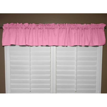 Solid Poplin Window Valance 58 Wide Pink Walmart Com Walmart Com
