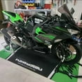 thumbnail image 2 of Garage Mat Motorcycle Carpet Racing Cool Moto Display Kawasaki Carpet for Kawasaki Motorcycle Area Rug Anti-slip Floor Decor Rug, 2 of 6