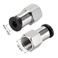 thumbnail image 2 of Adaptador de accesorio de tubo de conexión rápida, conector neumático recto hembra de tubo OD de 4 mm x 1/8 PT, 2 piezas, 2 of 3