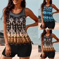 thumbnail image 4 of Bathing Suit For Women Womens Bathing Suits Tummy Control Two Piece Mesh Tankini Swimsuits Ruffled Swimwear, 4 of 8