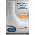 thumbnail image 4 of Special Essentials Diabetic Socks for Men & Women – 12 Pairs of Non-Binding Moisture-Wicking Neuropathy Socks – Crew Length, White, 10-13, 4 of 7